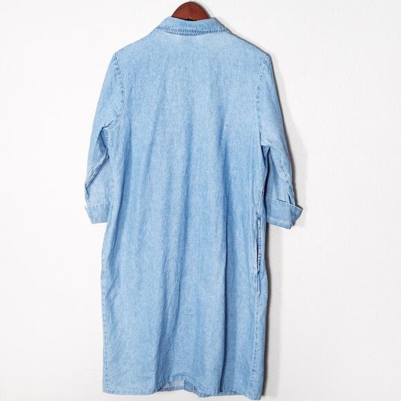 Lord Isaacs Women’s Dress Prairie Western Revival Denim Button Front Cotton L - Picture 2 of 11